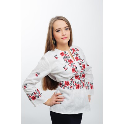 Embroidered blouse "Scattered Roses"